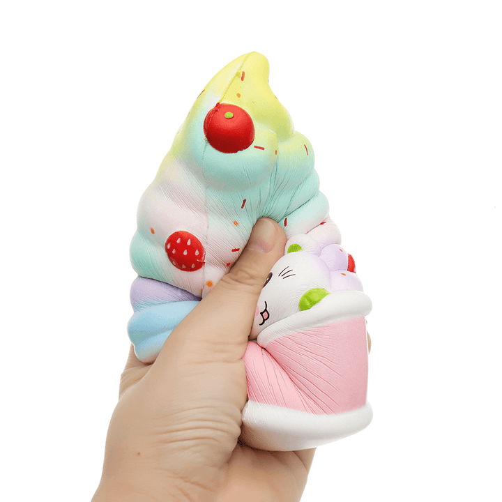 Leilei Cat Ice Cream Squishy 12CM Slow Rising with Packaging Collection Gift Soft Toy - Trendha