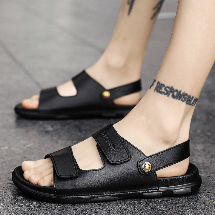 Men Two-Ways Breathable Non Slip Comforty Outdoor Casual Sandals - Trendha