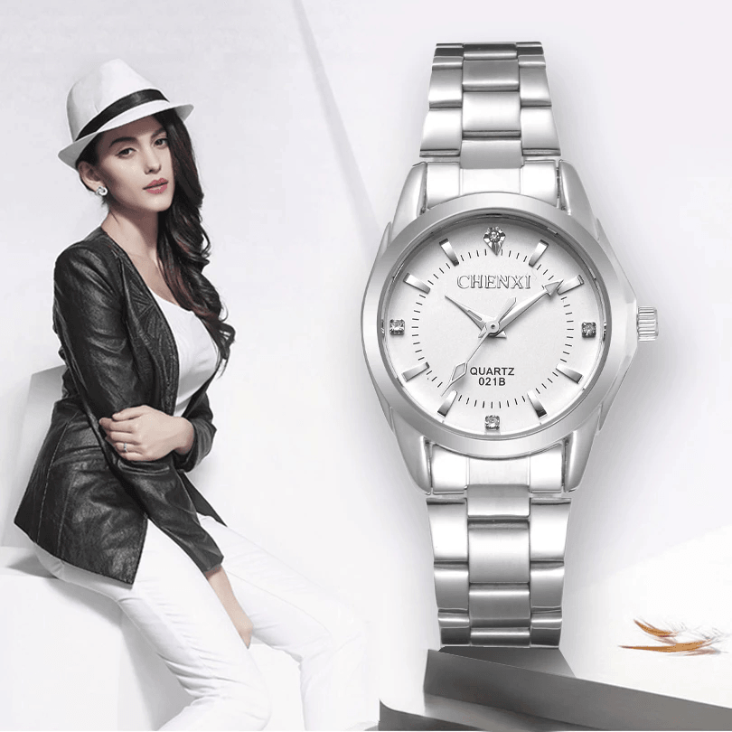 CHENXI CX-021B Fashion Women Watch Small Dial Stainless Steel Strap Female Quartz Watch - Trendha