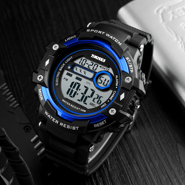 SKMEI 1325 Electronic Chronograph Digital Watch Calendar Alarm Men Sport Watches - Trendha
