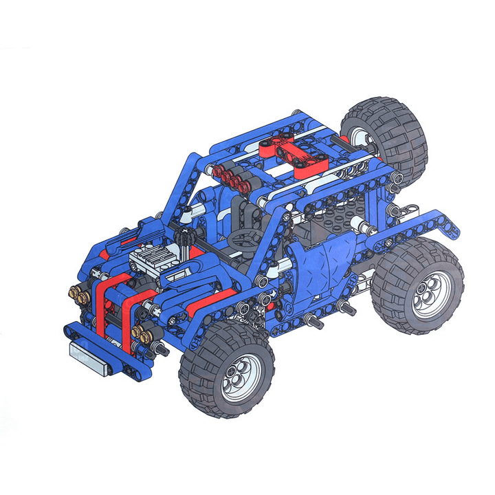 374PC Funny DIY Assembling Pull Back Building Blocks Cars Model Toys for Kids Children Gift - Trendha