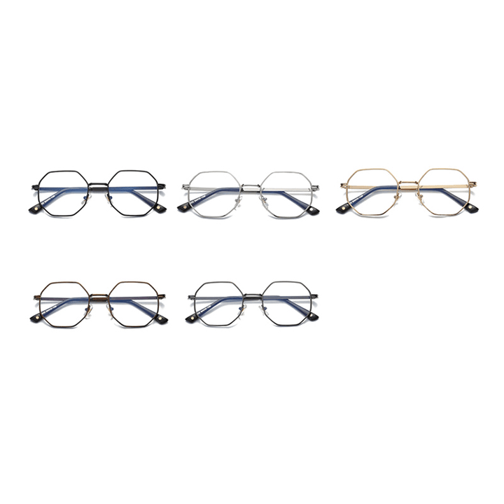 Anti-Blue Ray Polygon Eyeglasses Retro Thick Edge Optical Eye Care Blue Light Blocking Glasses - Trendha