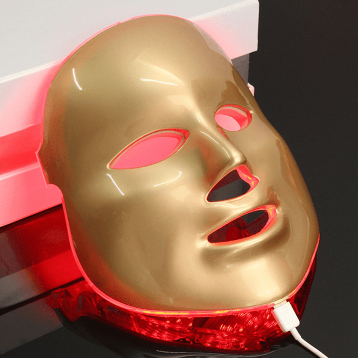 Photon LED Facial Mask Skin Rejuvenation Therapy Face Massage Skin Care 3 Colors Light - Trendha