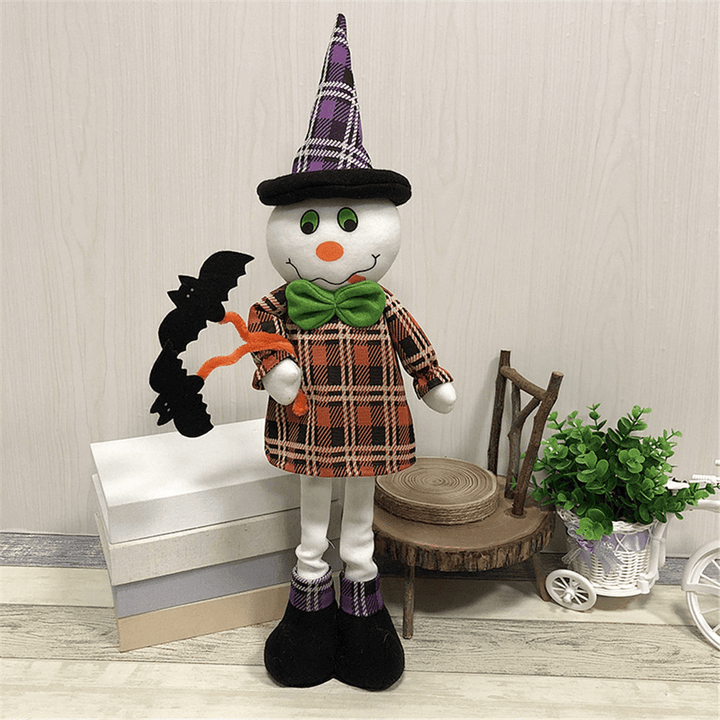 Stretchable Stuffed Plush Toy Halloween Party Cute Pumpkin Witch Decoration Toys - Trendha