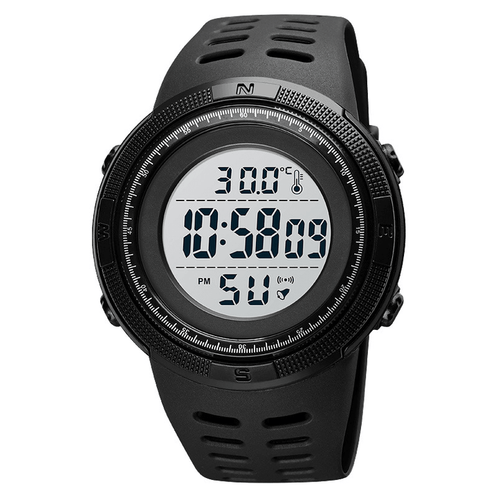 SKMEI 1681 Body Ambient Temperature Monitor Date Week Luminous Display Chronograph Waterproof Fashion Universal Digital Watch - Trendha
