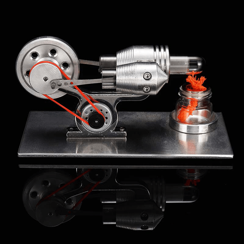STEM Stainless Mini Hot Air Stirling Engine Motor Model Educational Toy Kit - Trendha