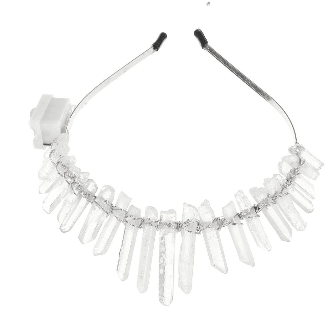 LED Crown Crystal Headband Headdress Garland Bridal Jewelry 3 Mode Flash Light Christmas Halloween Party Gift - Trendha