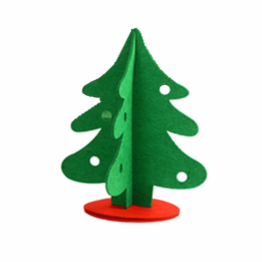 Vintage Christmas Tree Home Shop Ornament Decoration Fabric Red Green Tree - Trendha