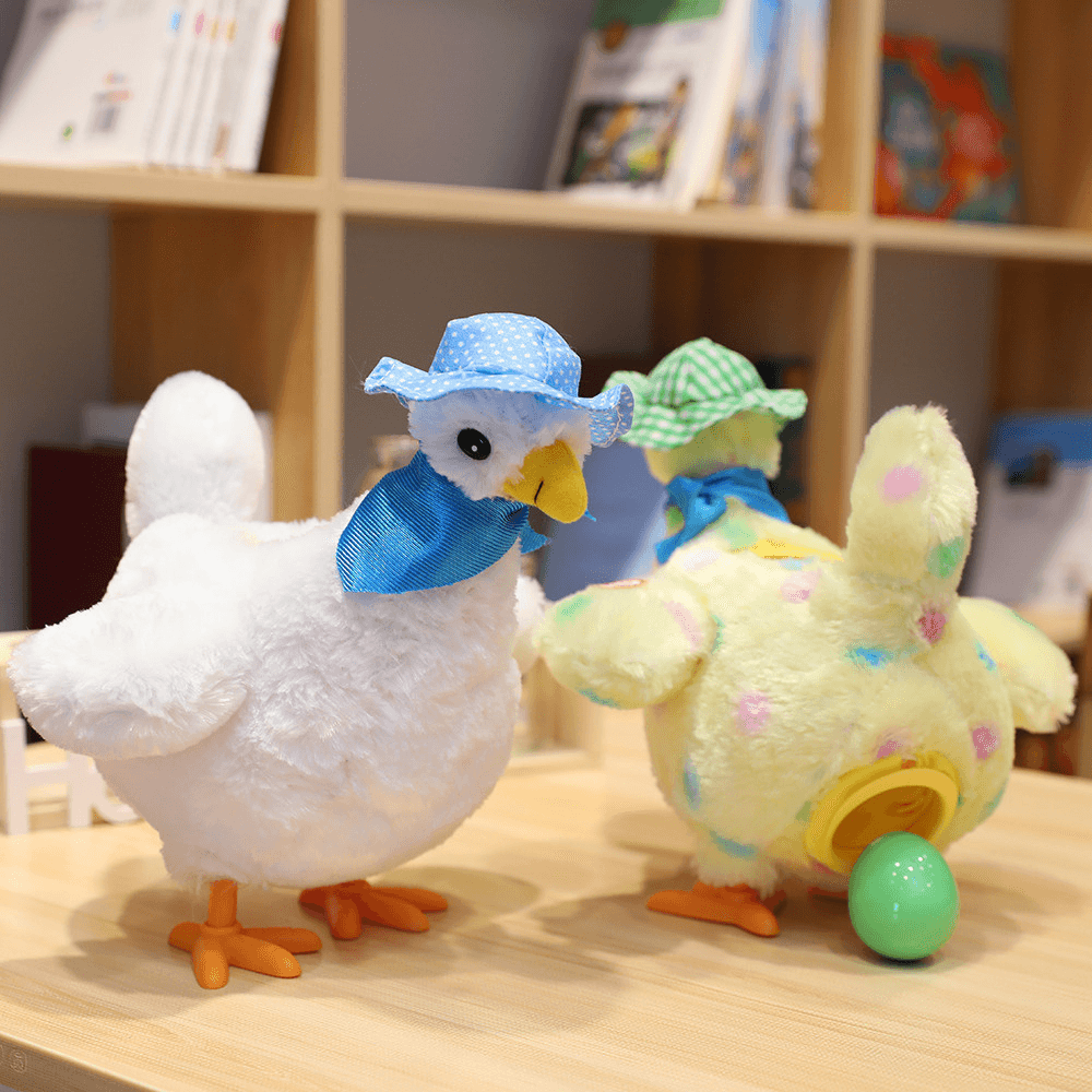 Electric Egg Laying Hen Funny Plush Toy Plush Doll for Kids Gift - Trendha