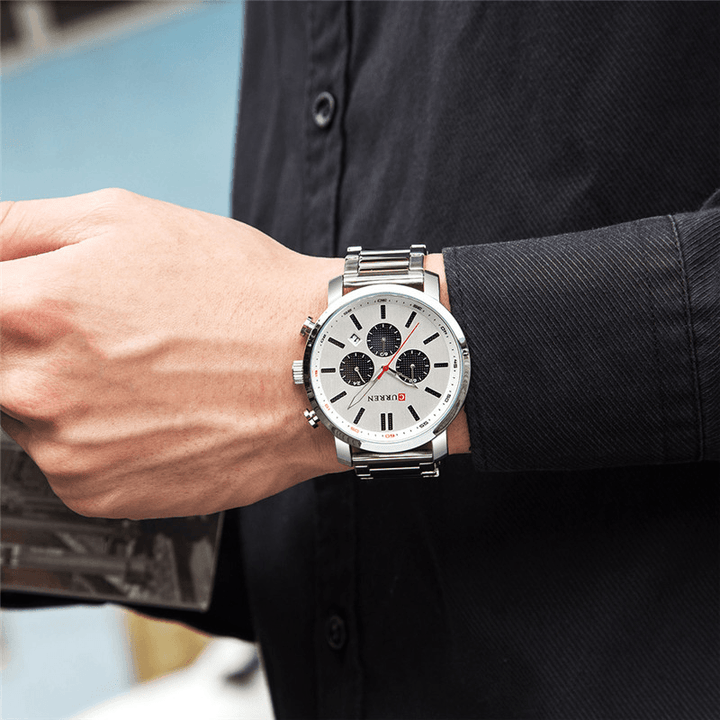 CURREN 8315 Chronograph Waterproof Quartz Watch Business Style Men Wrist Watch - Trendha