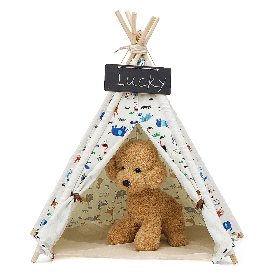 Pet Dog House Washable Tent Puppy Cat Indoor Outdoor Home Play Teepee Pet Bed - Trendha