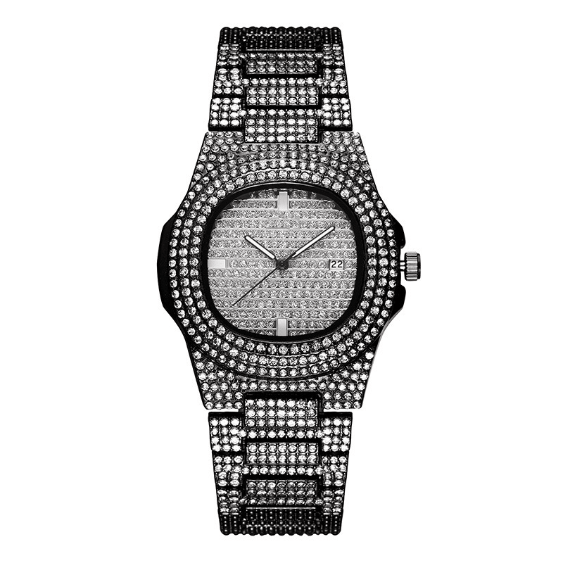 XSVO Luxury Fashion Full Rhinestone Diamond Wristwatch Unisex Quartz Watch - Trendha