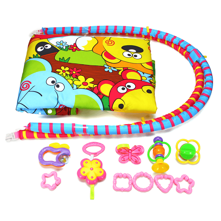 Baby Music Crawling Carpet Blanket Pad Fitness Gym Square Animal Mat Hanging Toy - Trendha