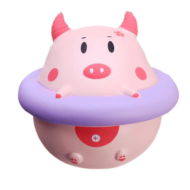 Yunxin Squishy Jumbo Piggy 16Cm Pig Wearing Lift Buoy Slow Rising Cute Collection Gift Decor Toy - Trendha