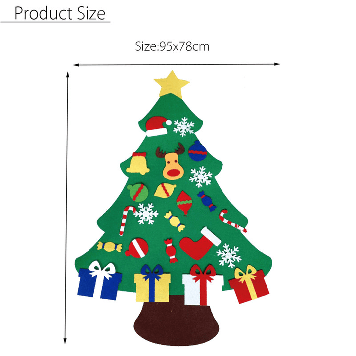 Christmas Tree Set with Ornaments Gift Door Wall Hanging Decoration - Trendha