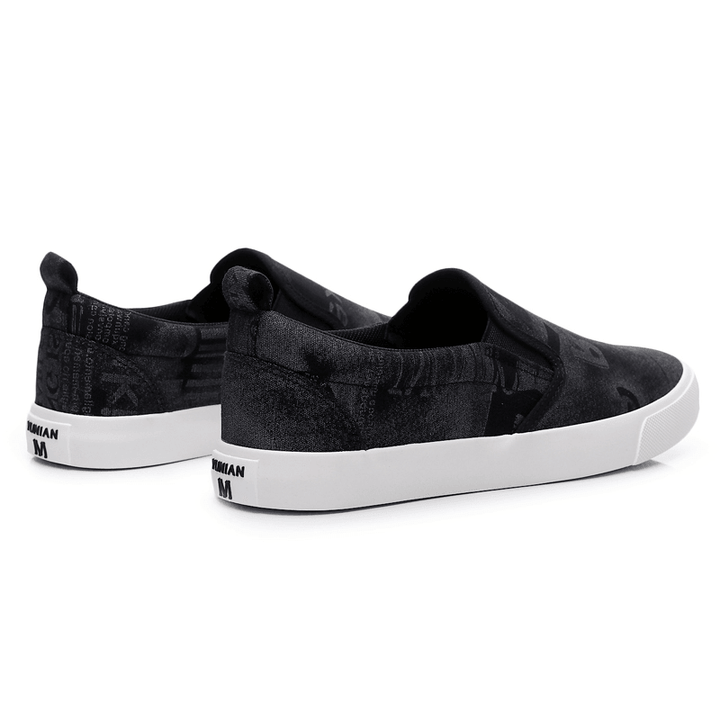 Men Canvas Breathable Slip on Comfy Casual Court Flat Shoes - Trendha
