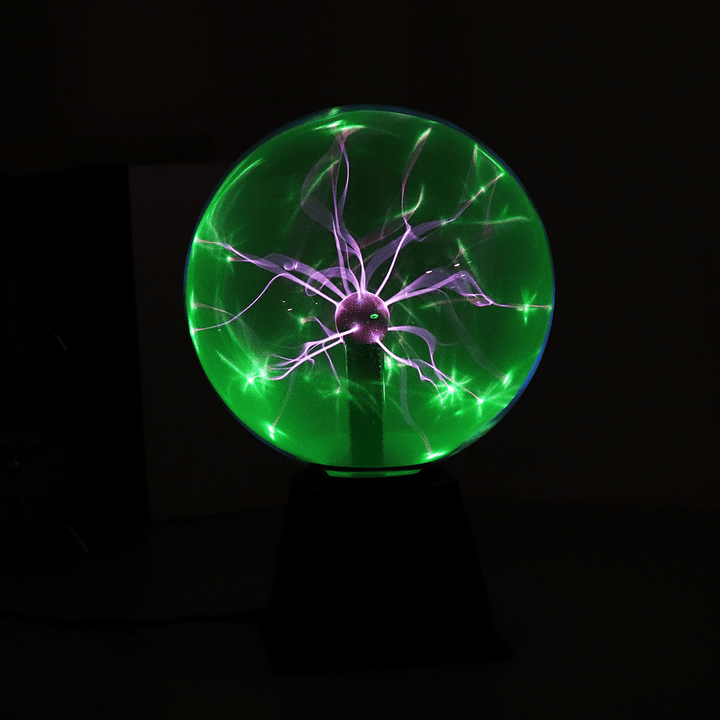 8 Inches Green Light Plasma Ball Electrostatic Voice-Controlled Desk Lamp Magic Light - Trendha