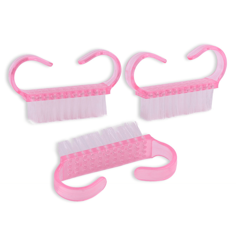 1 Pcs Plastic Nail Dust Clean Cleaning Brush Pedicure round Head Cleaning Brush Nail Accesories Tool - Trendha