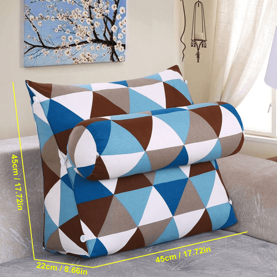 45*45*22Cm Multifunctional Three-Dimensional Triangle Cushion Bedside Lumbar Pad for Bedding Sets - Trendha