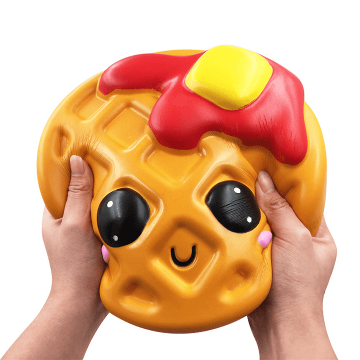 Giant Jumbo Squishy Bread Waffle Cake 24CM Cookies Slow Rising Soft Scented Toy - Trendha