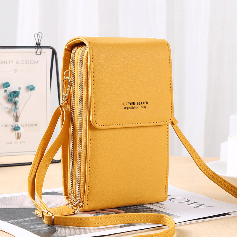 Women's RFID Clutch Bag with 6.5 Inch Touch Screen, Large Capacity Multi-Pocket Crossbody Phone Bag for Cards and More - Trendha
