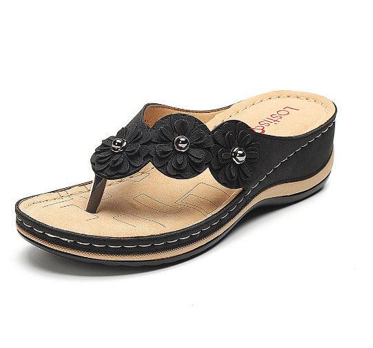 Retro Slope With Casual Flip-Flops - Trendha