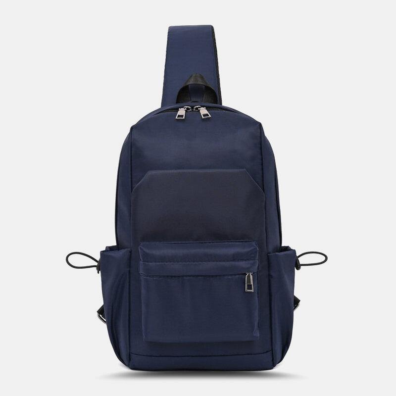 Men Oxford Large Capacity Chest Bag Multi-pockets Crossbody Bag Shoulder Bag - Trendha