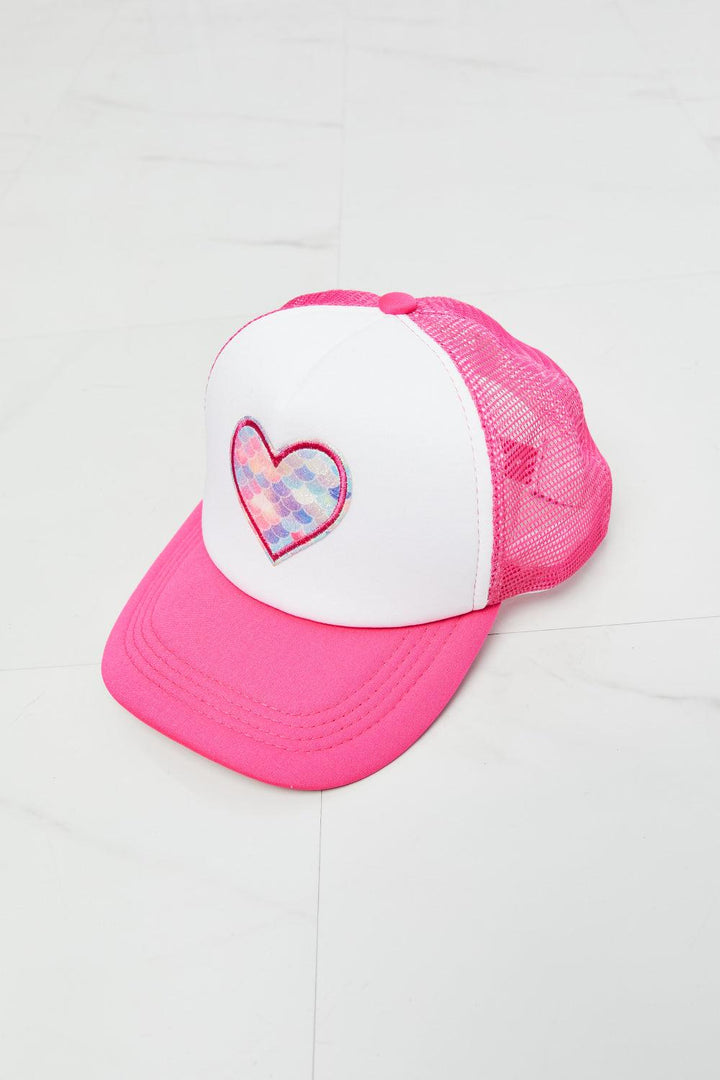 Fame Falling For You Trucker Hat in Pink - Trendha