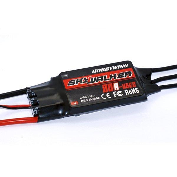 Hobbywing Skywalker 2-6S 80A UBEC Brushless ESC With 5V/5A BEC For RC Airplane - Trendha