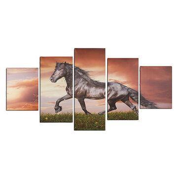 Modern Wall Home Decoration Art Running Horse Painting Hanging Picture Home Living Room Wall Art Decoration no Frame - Trendha