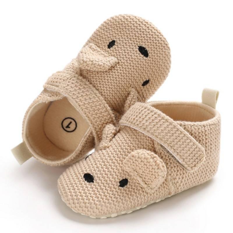 Baby Girl's Soft Cotton Knitted First Walkers - Trendha