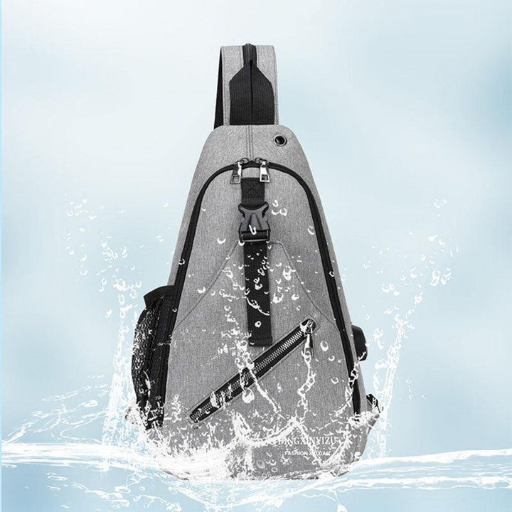 Men Multifunction Waterproof USB Chargeable Headphone Hole Chest Bags Backpack Shoulder Bag Crossbody Bags - Trendha