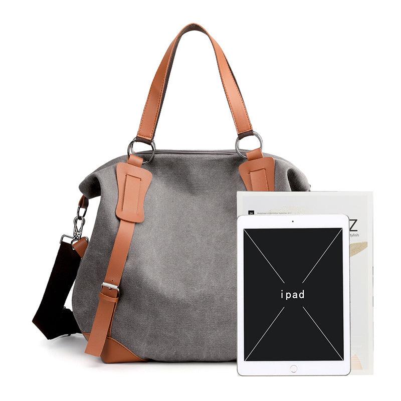 Portable Canvas Bag Versatile Casual Women's Shoulder Messenger Bag - Trendha