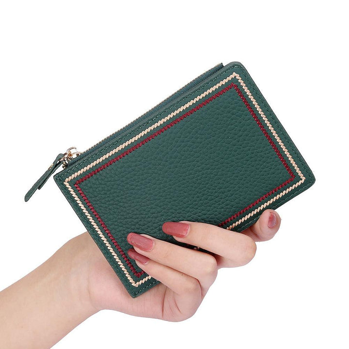 Leather Wallet Compact Ultra-thin Ladies Short - Trendha