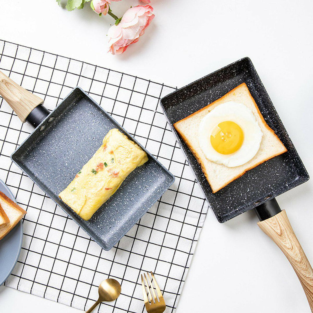 Kitchen Portable Non-stick Medical Stone Coating Frying Pan Omelette Egg Roll Maker Pot - Trendha