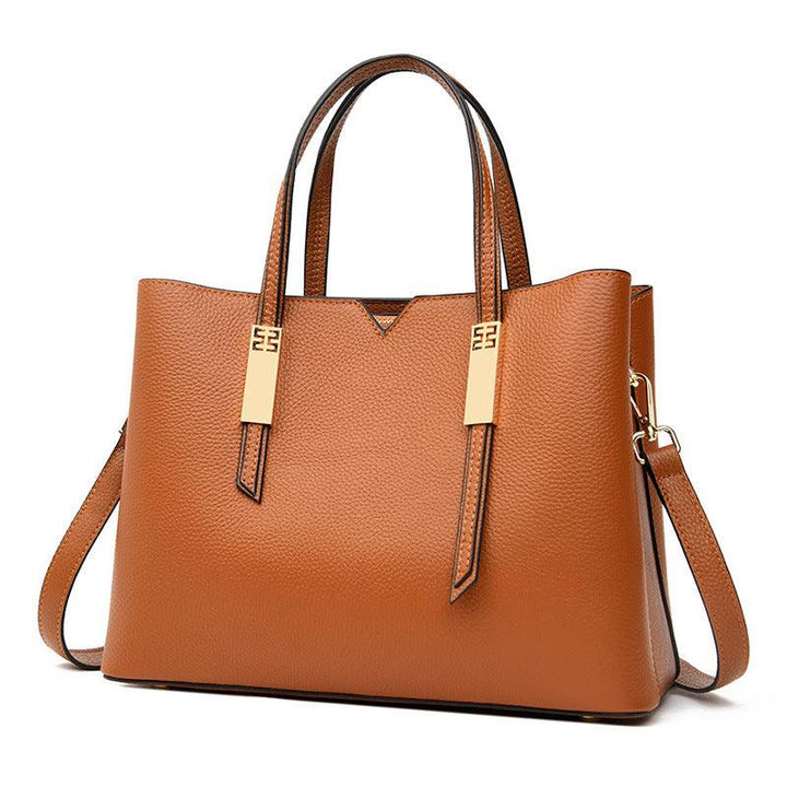 Fashion Cowhide Crossbody Middle-Aged Handbag - Trendha
