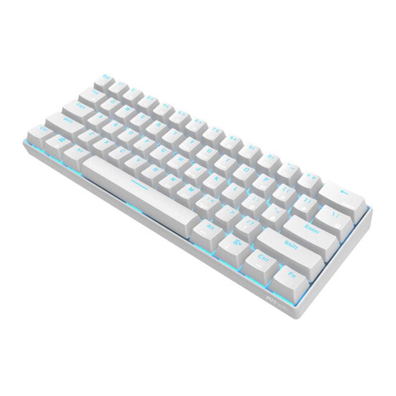 Royal Kludge RK61 Mechanical Keyboard bluetooth Wired Dual Mode 60% Golden / Ice Blue Backlit Gaming Keyboard - Trendha