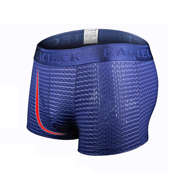 Mens Modal Boxer Brief Breathable Solid Light Shorts Elastic Sports Underwear - Trendha