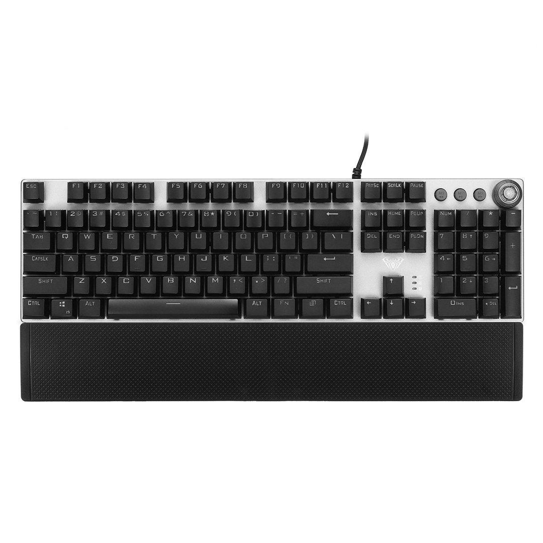 AULA F2088 104 Keys Mechanical Keyboard RGB Backlit Punk E-sports Gaming Keyboard Absorbable Hand Rest - Trendha
