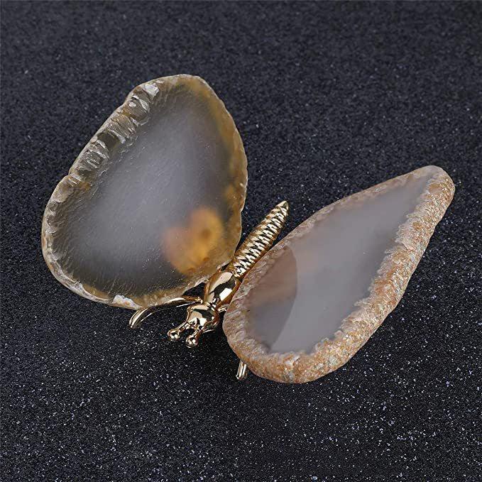 Natural Agate Butterfly Wings Light Luxury Mineral Ornament - Trendha