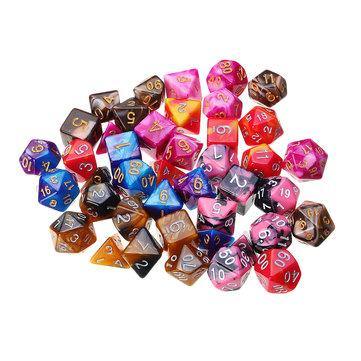 42Pcs Polyhedral Dice Set Multi-sied Dices For Dungeons & Dragons DND MTG RPG D4-D20 Game Bag - Trendha