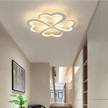220V Dimmable Modern Acrylic LED Ceiling Light 4 Heart Lamp Home Bedroom Fixture - Trendha
