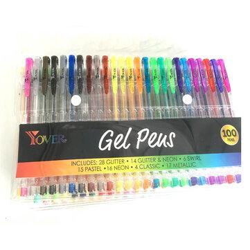 100 Pcs Gel Pen Set Colored Gel Pens WaterColoring Pen Gifts for Kids Sketching Painting Drawing - Trendha
