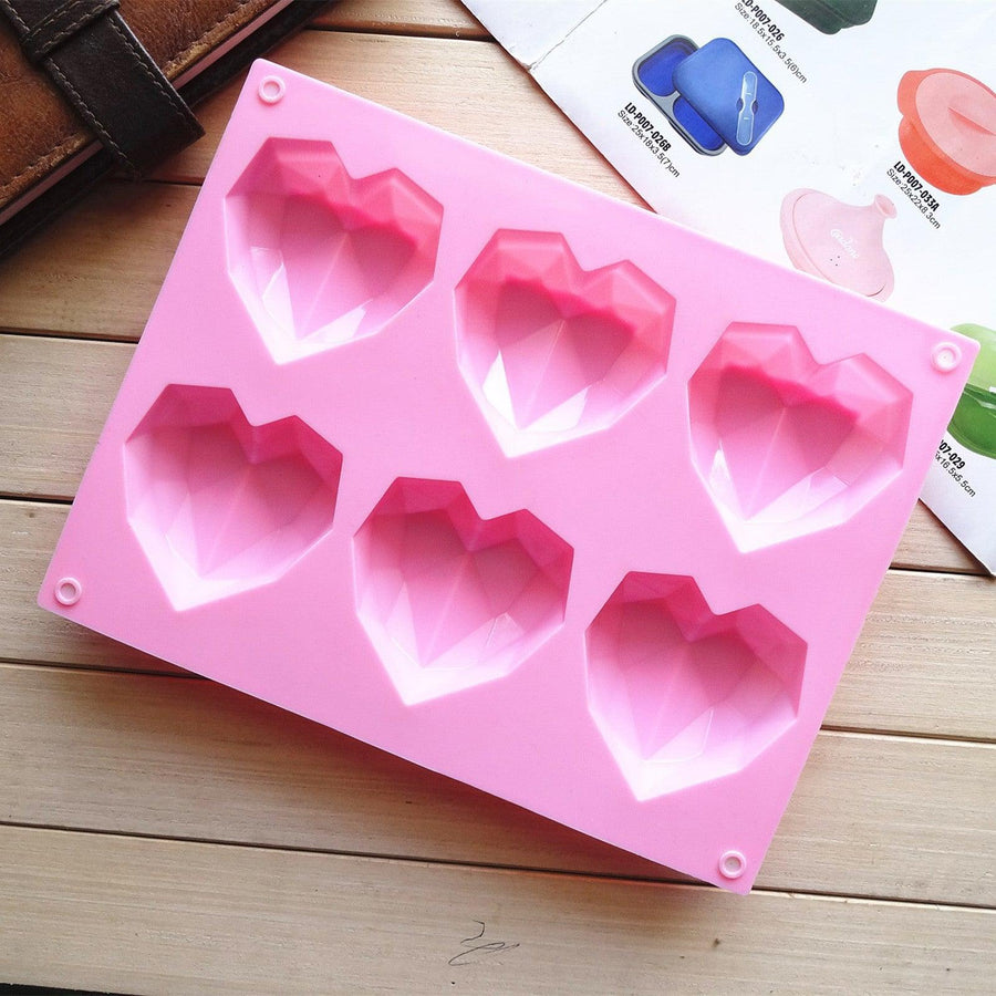Heart-shaped Sphere Silicone Cake Mold Muffin Chocolate Cookie Baking Mould Pan - Trendha