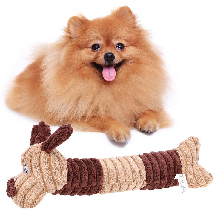 Amusing Dog Shaped Chewing Plush Pet's Toy - Trendha