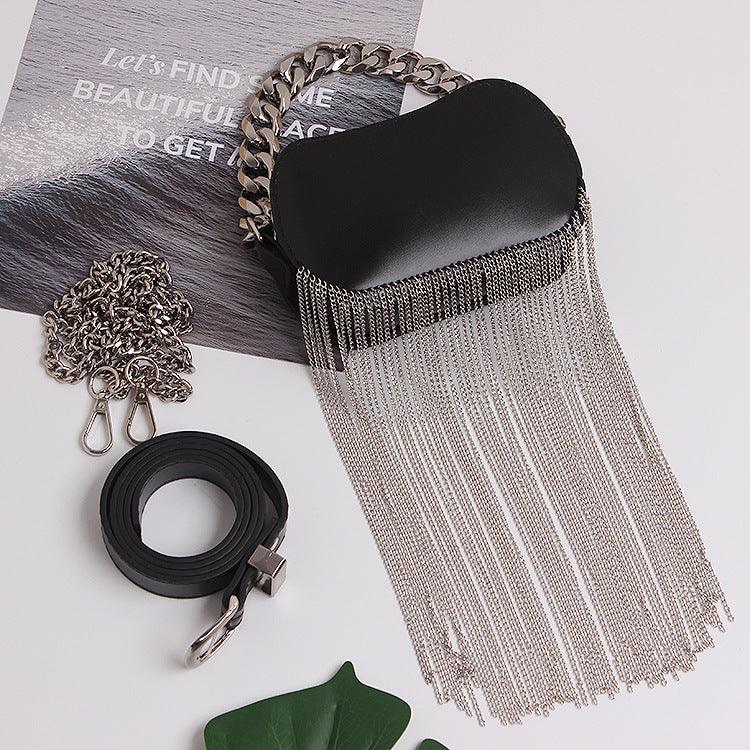 Small Round Bag Oval Chain Portable Messenger Mobile Phone Bag - Trendha