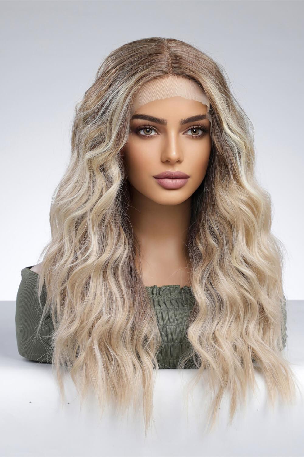 13*2‘’ Lace Front Wigs Synthetic Long Wave 24'' 150% Density - Trendha