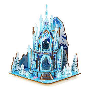 Wooden Ice Castle 3D DIY House Kit Puzzle Toys 3D Jigsaw Puzzle Assembly Model Educational Toy Christmas Birthday Gift For Kids - Trendha