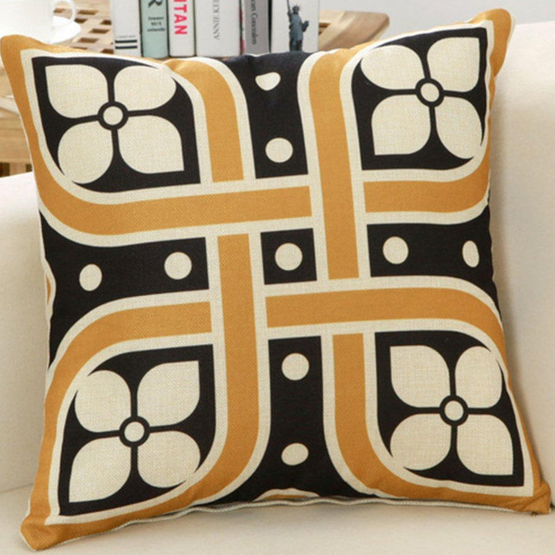 45x45cm Linen Vintage Indian Abstract Throw Pillow Case Office Cushion Sofa Cover Home Decor - Trendha