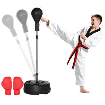 Boxing Punch Bag Set Speed Training Professional Stand Punching Bag Adjustable Height Exercise Fitness Home Gym with Gloves - Trendha